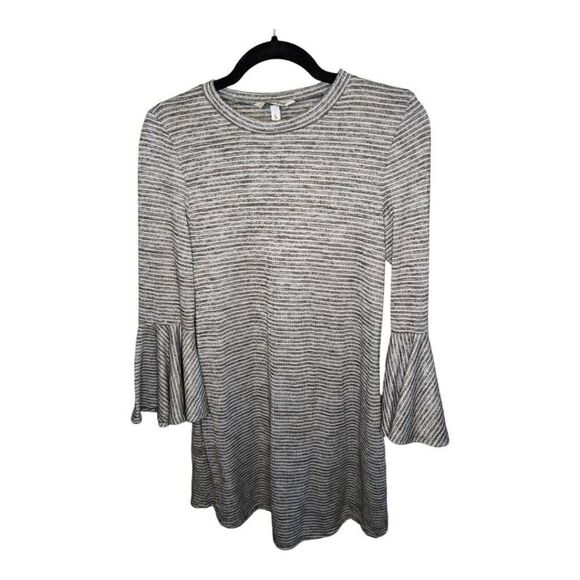 Speechless Hacci Gray  Striped Bell Sleeve with Pockets Women's  Size Small - Picture 1 of 7